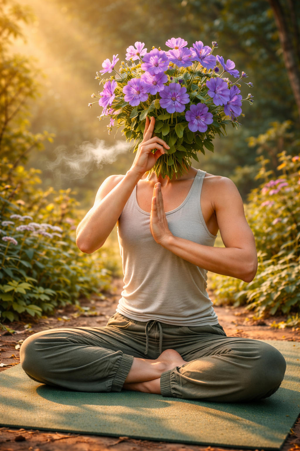 mélanie ciesielski coach sportive à domicile séance de yoga renforcement musculaire pranayama